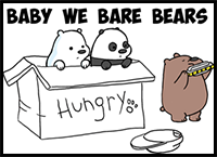 How to Draw Baby We Bare Bears Character in Easy Step by Step Drawing Tutorial