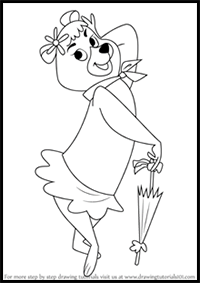 How to Draw Cindy Bear from The Yogi Bear Show
