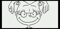 How to draw the Angelica : Rugrats Step by Step Drawing Lessons