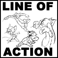 How to Draw Cartoons in Action for Comics and Animation with Line of Action (by Using Tom and Jerry Characters)