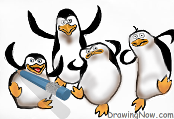 How to Draw the Penguins of Madagascar