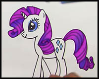 how to draw rarity from my little pony