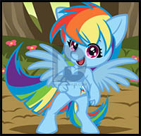 how to draw Anthro Rainbow Dash from my little pony