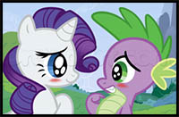 how to draw rarity and spike from my little pony