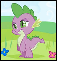 how to draw spike from my little pony
