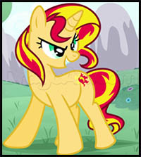 how to draw sunset shimmer from my little pony