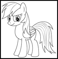 how to draw rainbow dash from my little pony: friendship is magic