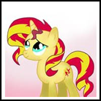 how to draw sunset shimmer pony from my little pony - friendship is magic
