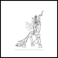 how to draw queen chrysalis from my little pony - Friendship is Magic