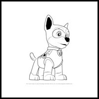 how to draw super chase from paw patrol
