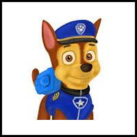 how to draw chase from paw patrol