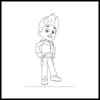 how to draw ryder from paw patrol