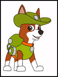 how to draw tracker from paw patrol