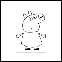 how to draw percival pig from pegga pig