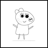 how to draw patty pony from pegga pig