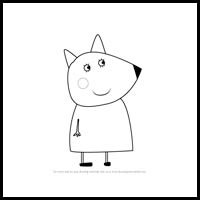 how to draw mrs. fox from pegga pig