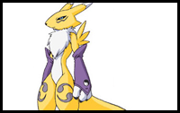 How to Draw Renamon from Digimon in Easy Steps