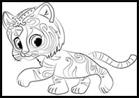 how to draw nahal from shimmer and shine