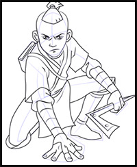 How to Draw Sokka from Avatar the Last Airbender