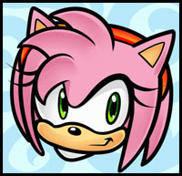 How to Draw Amy Rose Easy