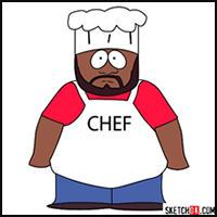 How to Draw Chef McElroy from South Park