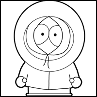 How to Draw Kenny from South Park with Easy Step by Step Drawing Lesson