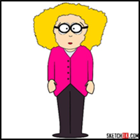 How to Draw Principal Victoria from South Park