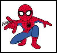 How to Draw Spiderman Cartoon Lesson