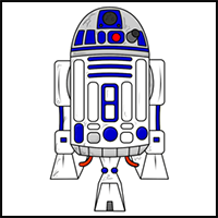 How to Draw R2D2 from Star Wars