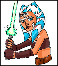 How to Draw Ahsoka Tano from Star Wars