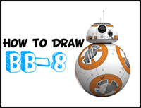 How to Draw BB-8 (Beeby-Ate) Droid from Star Wars Drawing Tutorial