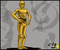 How to Draw C-3Po from Star Wars