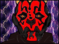 How to Draw The Head of Darth Maul