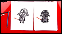 How to Draw a Cartoon Darth Vader