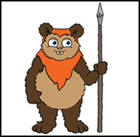 How to Draw an Ewok from Star Wars