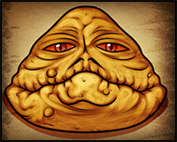 How to Draw Jabba the Hutt Easy