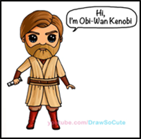 How to Draw Star Wars Jedi Obi Wan Kenobi