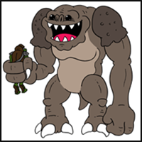 How to Draw the Rancor from Star Wars