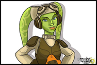 How to Draw Hera, The Pilot from Star Wars Rebels