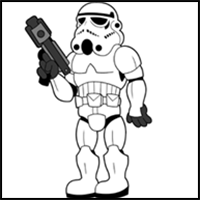 How to Draw a Stormtrooper from Star Wars