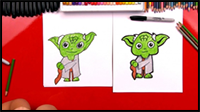 How to Draw Cartoon Yoda