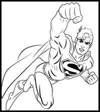 How to Draw Superman Flying