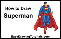 How to Draw Superman (Full Body)