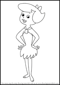 How to Draw Betty Rubble from The Flintstones