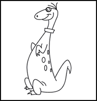 How to Draw Dino from The Flintstones