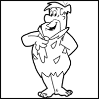 How to Draw Fred Flintstone from The Flintstones Cartooning Drawing Tutorial