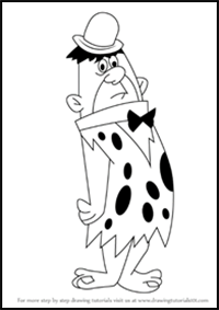 How to Draw Joe Rockhead from The Flintstones