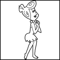 How to Draw Wilma from The Flinstones with Simple Step by Step Drawing Tutorial