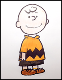 How to Draw Charlie Brown from the Peanuts