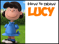 How to Draw Lucy from The Peanuts Movie Step by Step Tutorial